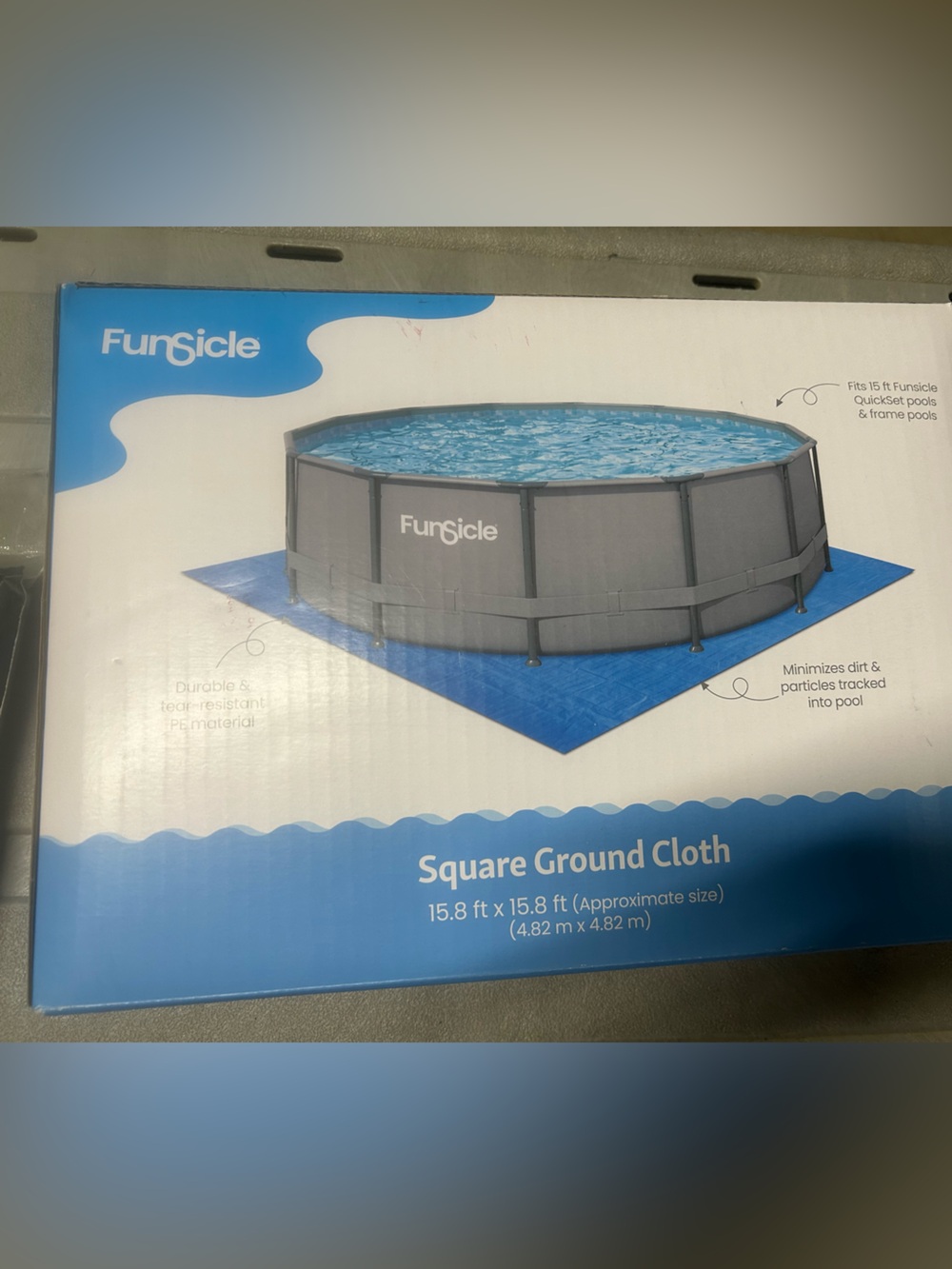 NWT square ground cover. Can be used under a pool or under anything.
